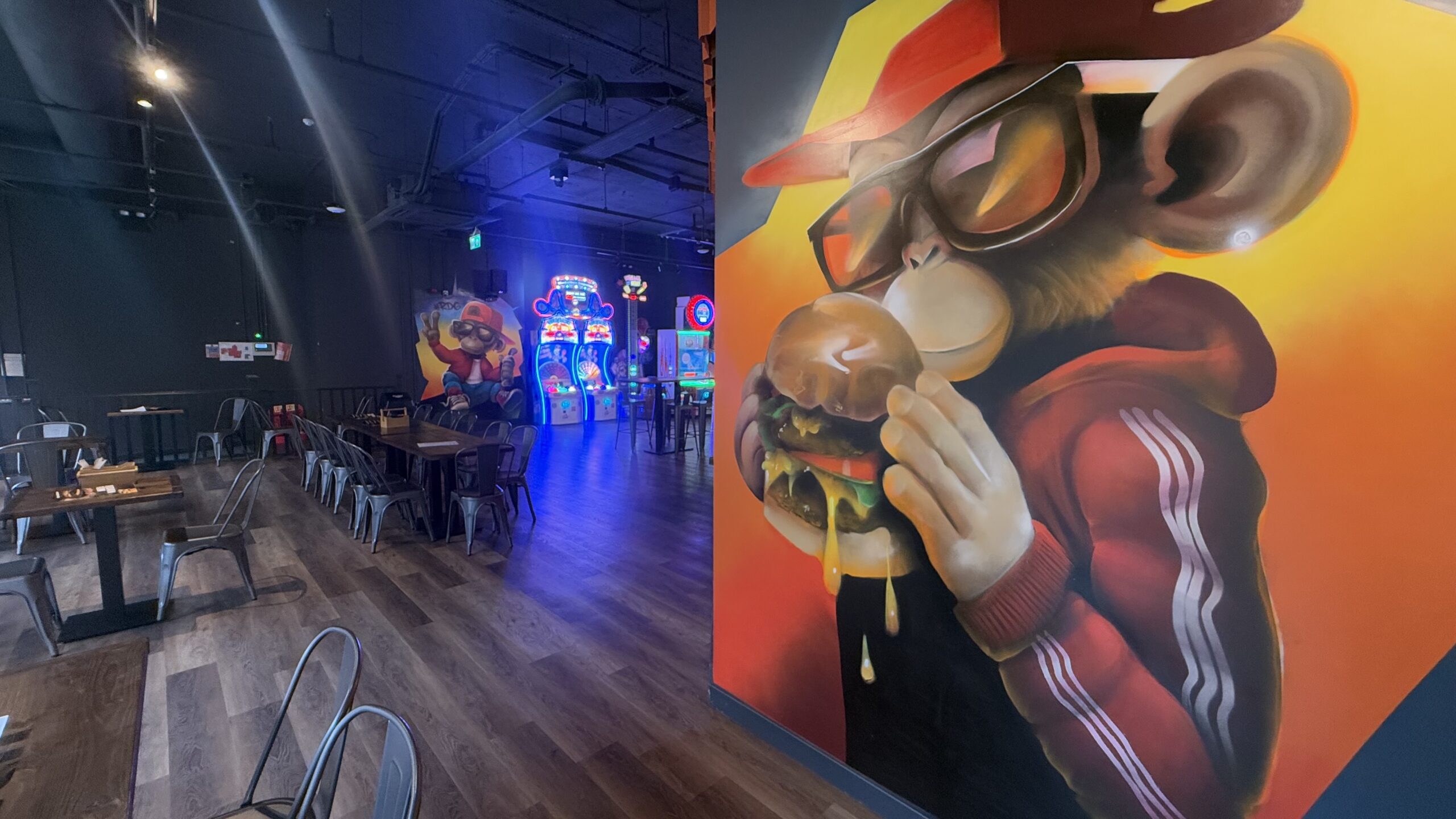 Urban Fun Reading Wall Art by Curtis in Restaurant