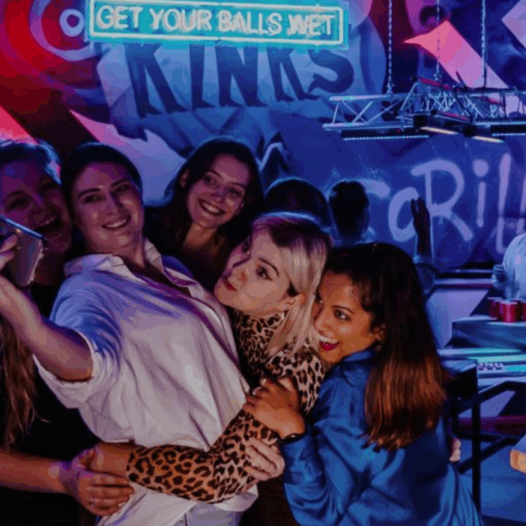 Friends enjoying a night out at Urban Fun Kingston Upon Thames.”