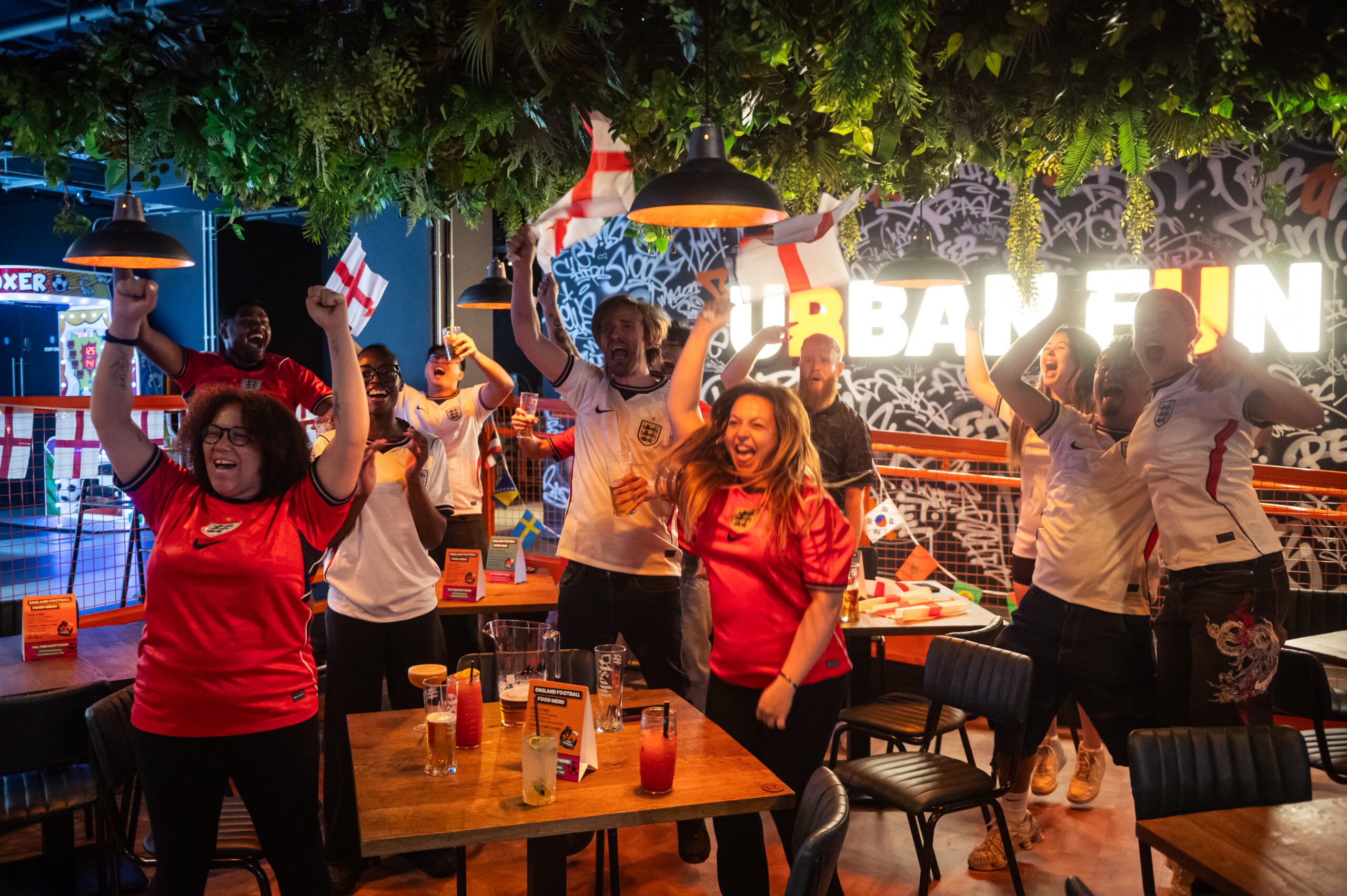Watch all England Games at Urban Fun